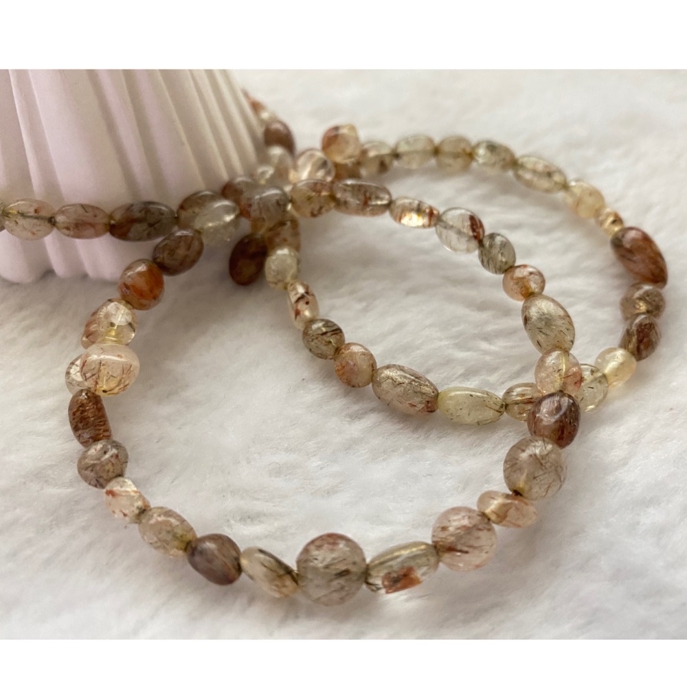 黑金超 隨型開口手環 天然綠髮晶 水晶-細節圖4