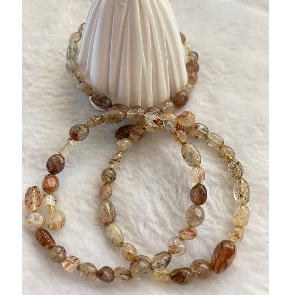 黑金超 隨型開口手環 天然綠髮晶 水晶-細節圖5