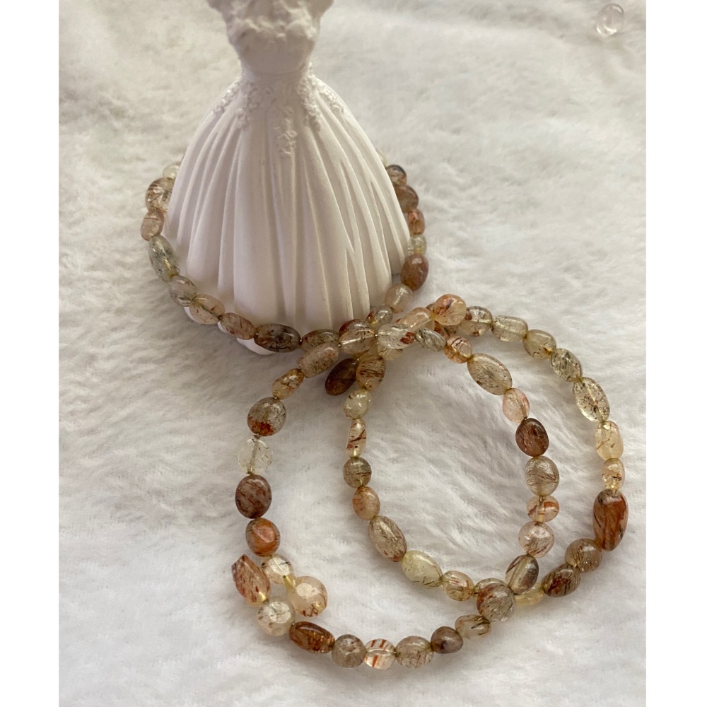 黑金超 隨型開口手環 天然綠髮晶 水晶-細節圖6