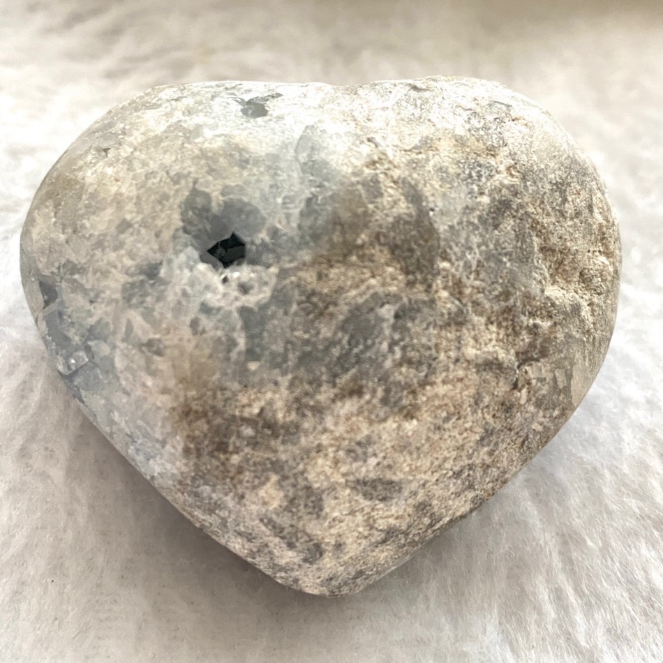 天青石 水晶 原礦 晶洞 愛心 悸動的瞬間-細節圖5