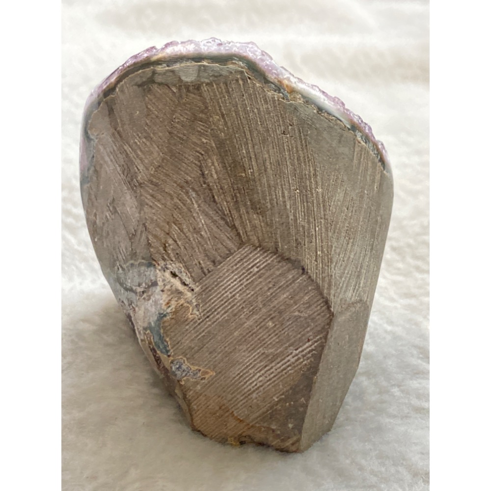 異象晶鎮 辦公室桌擺納福水晶 黑紫綠幽靈金色瑪瑙邊 左後有私房財庫-細節圖4