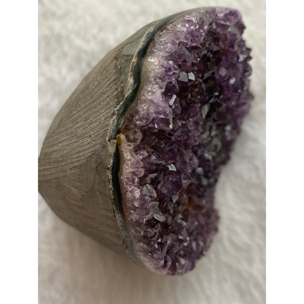 異象晶鎮 辦公室桌擺納福水晶 黑紫綠幽靈金色瑪瑙邊 左後有私房財庫-細節圖8