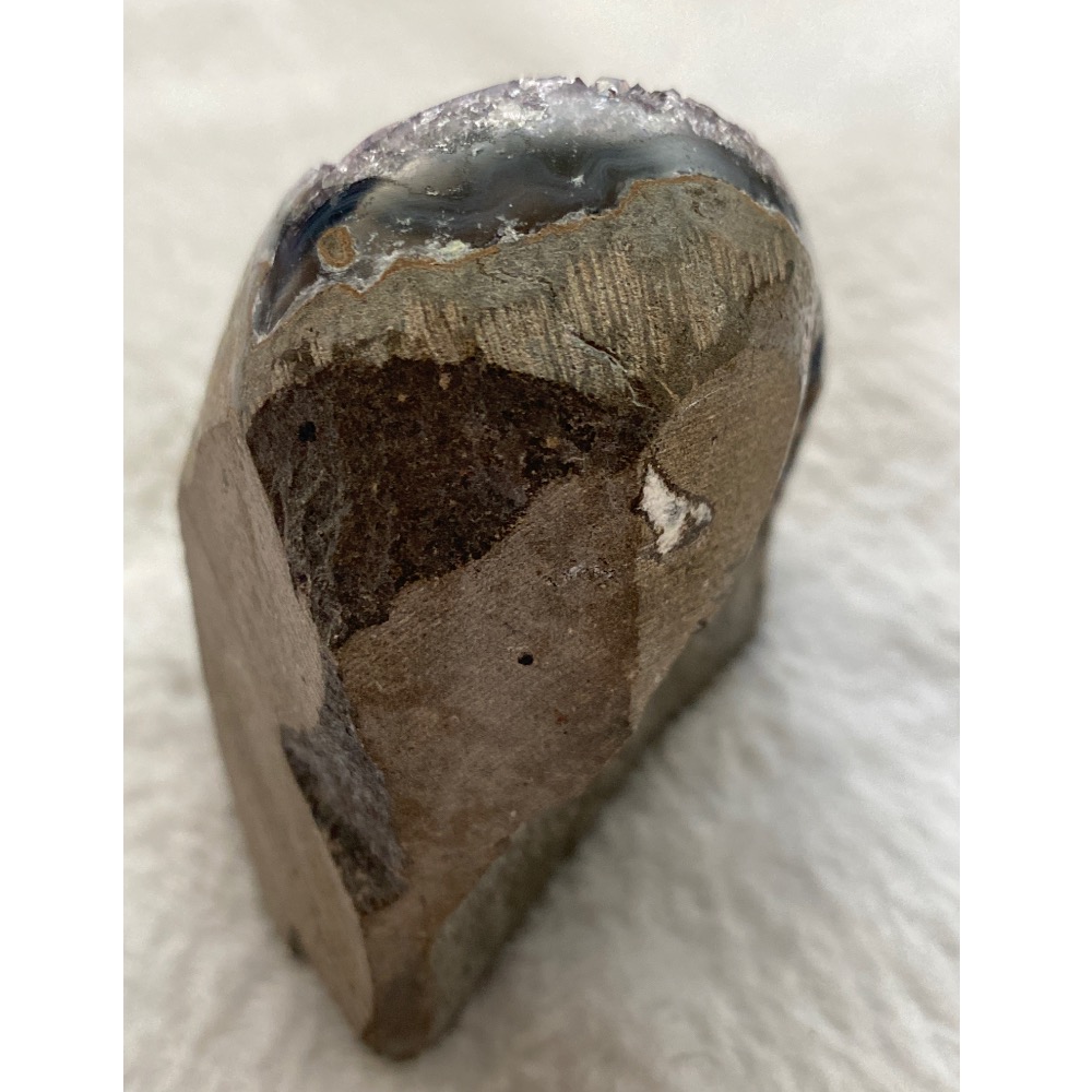 異象晶鎮 辦公室招貴人納福小物 黑底紫牙黃金沙共生礦-細節圖4