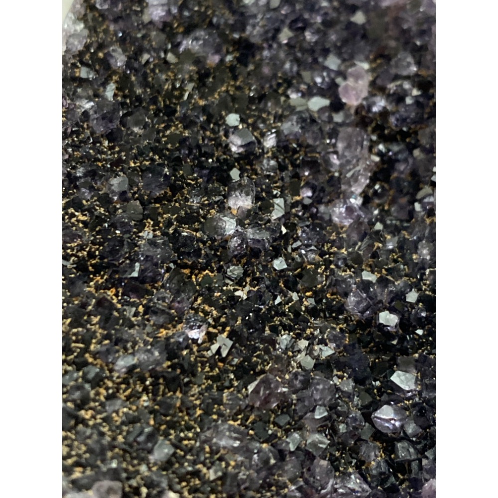 異象晶鎮 辦公室招貴人納福小物 黑底紫牙黃金沙共生礦-細節圖8