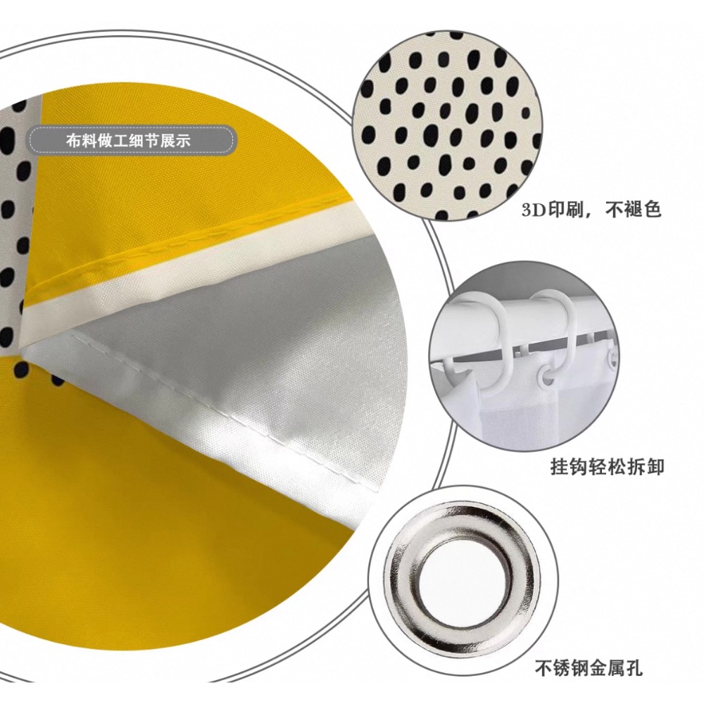 浴簾/防水防霉加厚普普風/抽象派/療癒色浴簾/高質感高品質-細節圖3