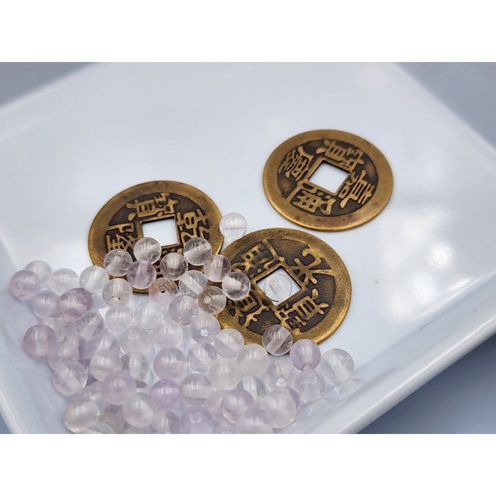 💗媛綺工作坊💗 薰衣草紫水晶10顆 直孔珠 4.5咪 台灣出貨 散珠 水晶 礦石 純天然水晶-細節圖4
