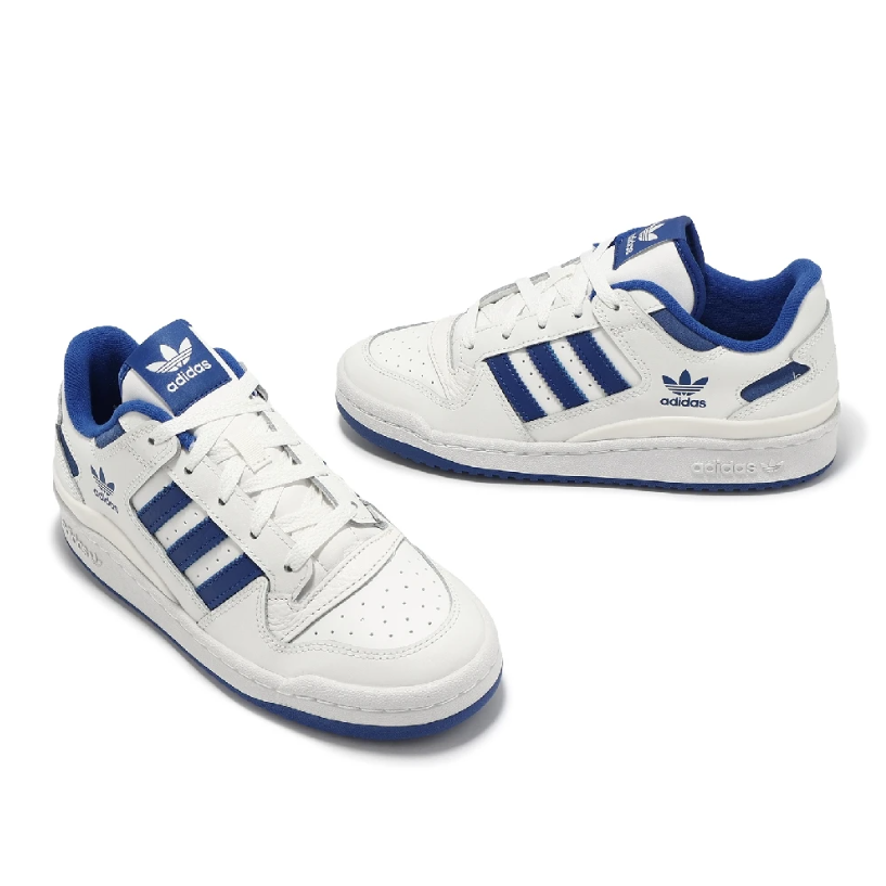 男款 adidas Forum Low CL 白 寶藍 三葉草 經典復古 休閒鞋 - IH7829-細節圖2