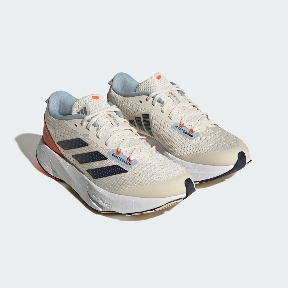 大童 Adidas Adizero SL J 慢跑鞋 運動鞋 支撐 彈力 緩震 粉筆白 藍 - IF5542-細節圖2