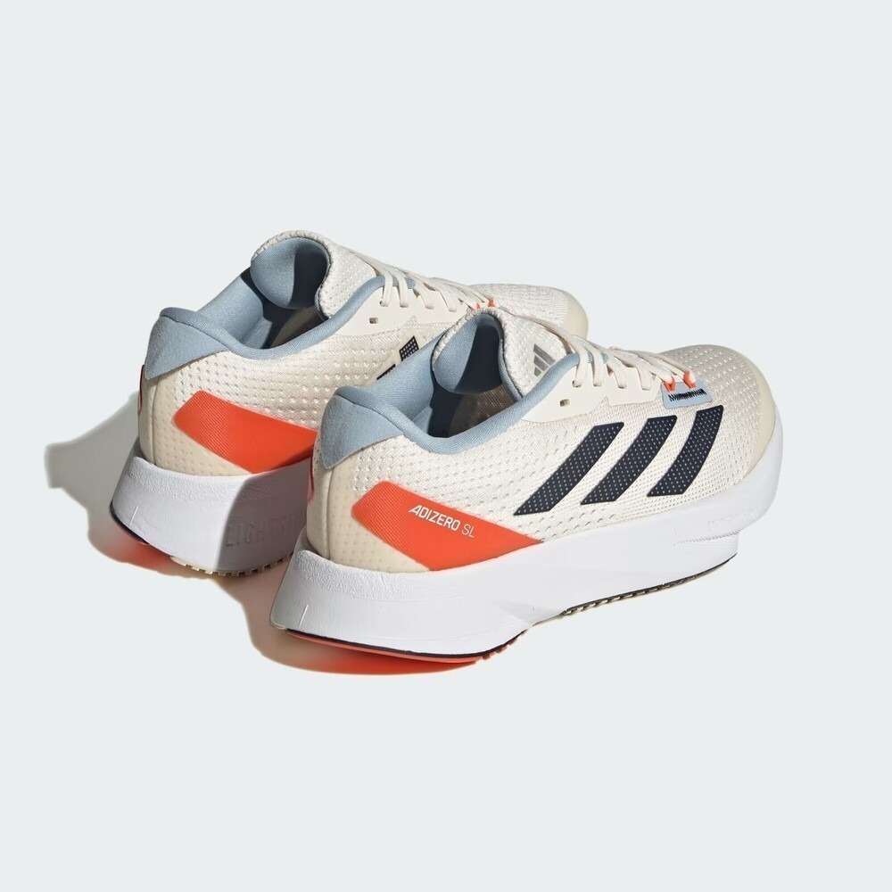 大童 Adidas Adizero SL J 慢跑鞋 運動鞋 支撐 彈力 緩震 粉筆白 藍 - IF5542-細節圖3