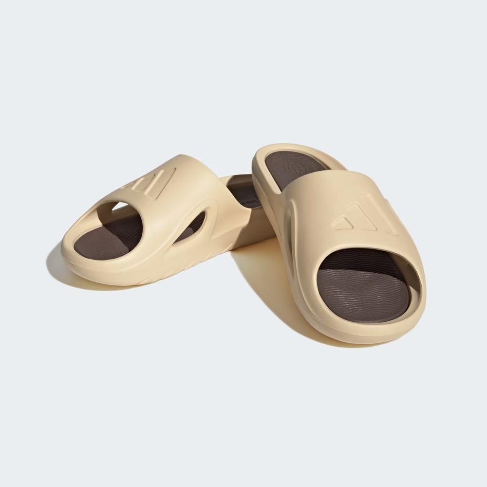 男女款 adidas Adicane Slide 運動休閒 夏日海灘泳池 舒適耐穿 沙色 - HP9415-細節圖2