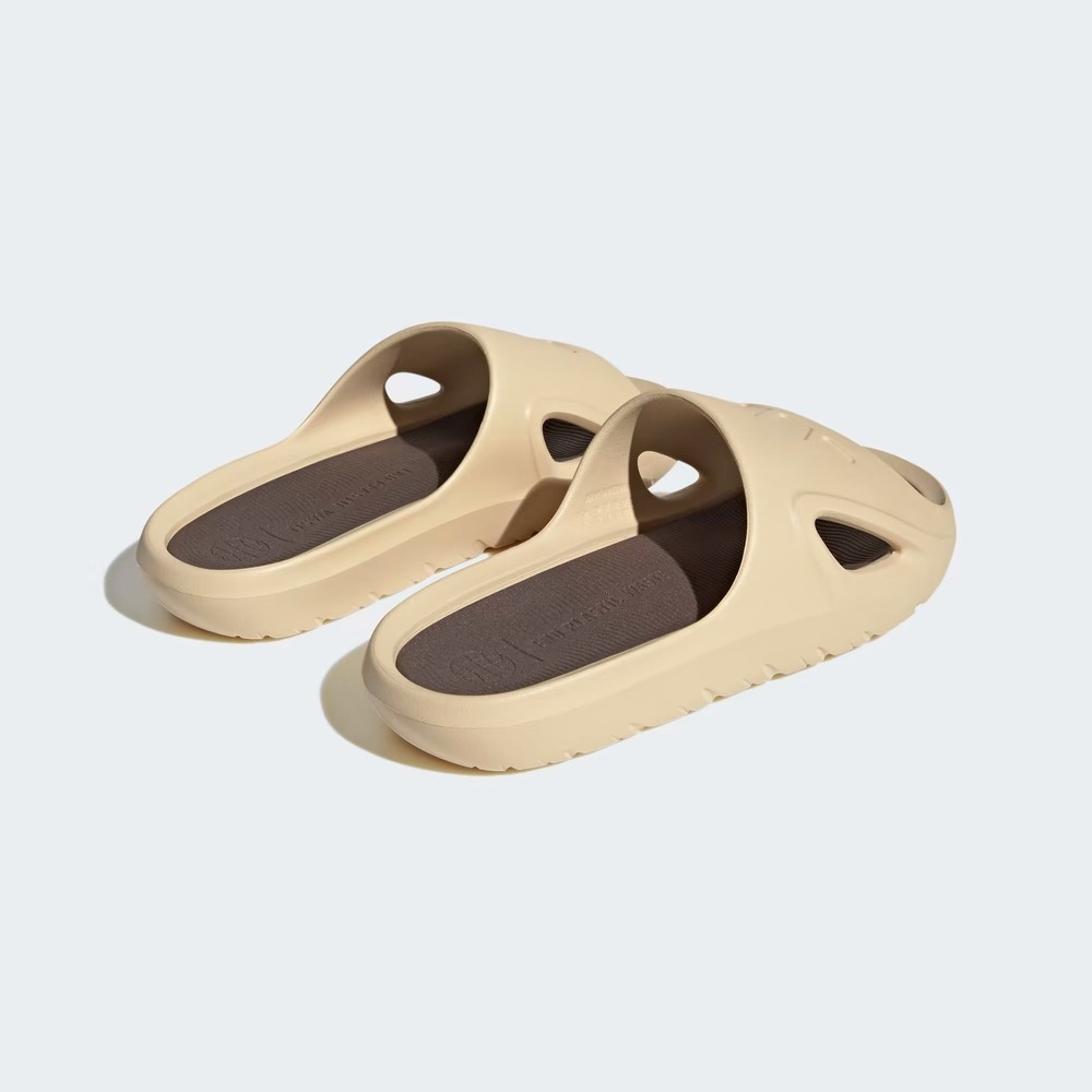 男女款 adidas Adicane Slide 運動休閒 夏日海灘泳池 舒適耐穿 沙色 - HP9415-細節圖3