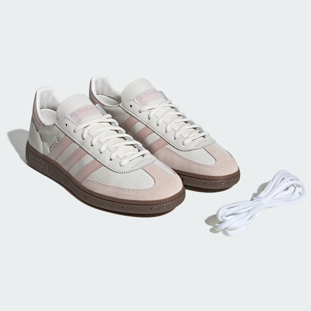 女款 adidas Handball Spezial 三葉草 膠底 休閒鞋 德訓鞋 珠光粉 - JH8661-細節圖6
