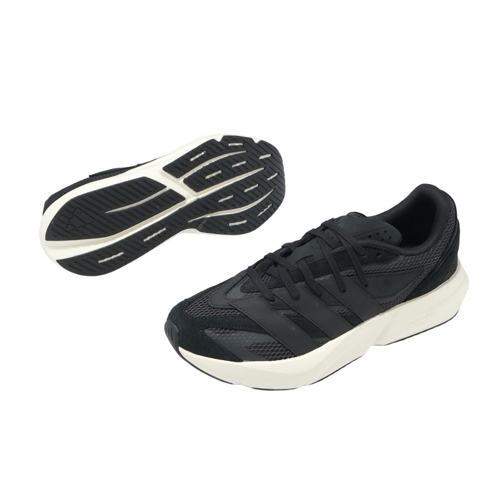 男款 adidas LIGHTBLAZE 跑鞋 慢跑鞋 運動鞋 黑白 - JQ4407-細節圖4