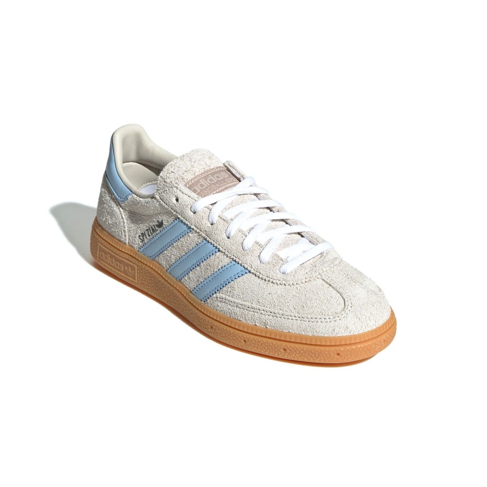 女款 adidas Handball Spezial 三葉草 膠底 休閒鞋 德訓鞋 米 水藍 - JS0241-細節圖2