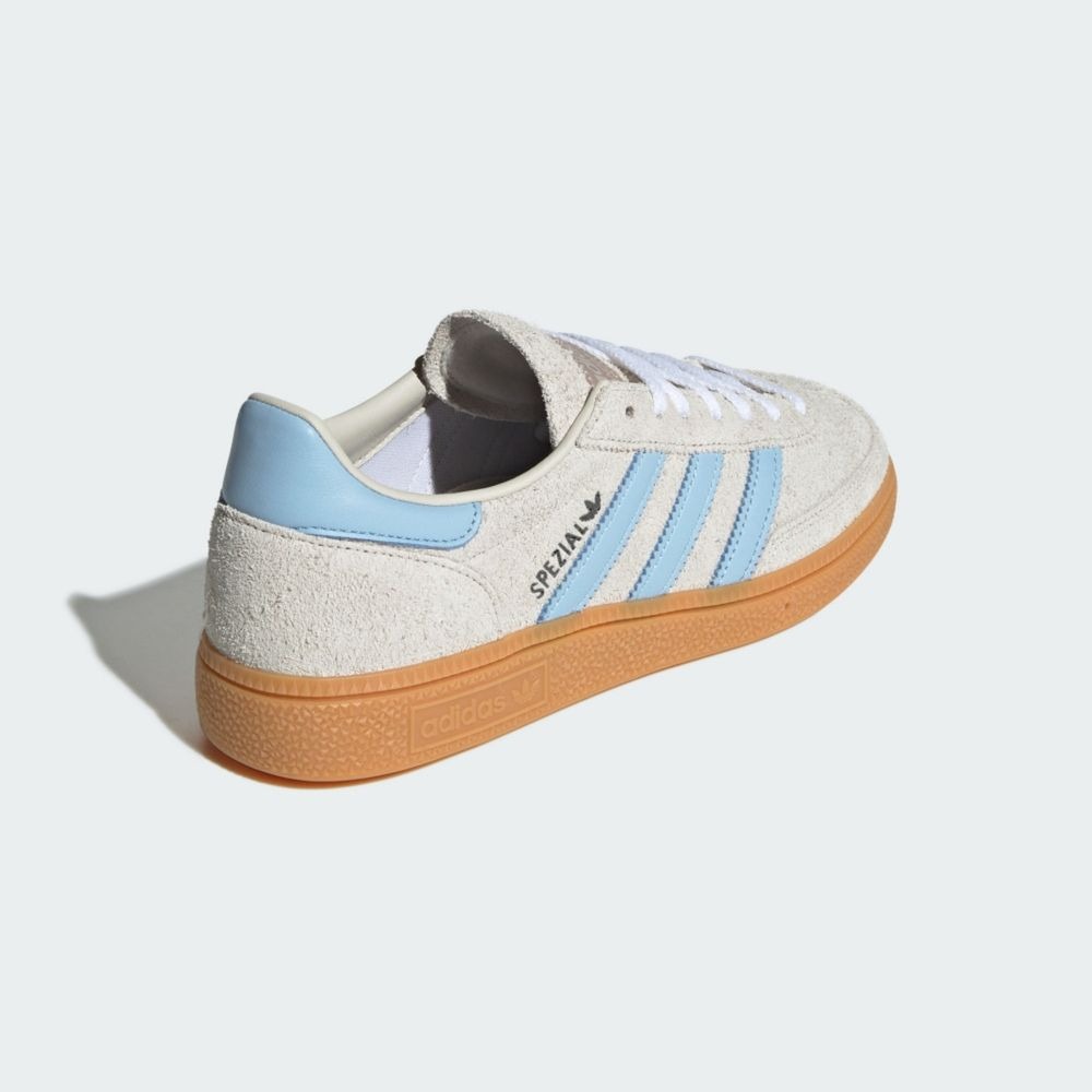 女款 adidas Handball Spezial 三葉草 膠底 休閒鞋 德訓鞋 米 水藍 - JS0241-細節圖3
