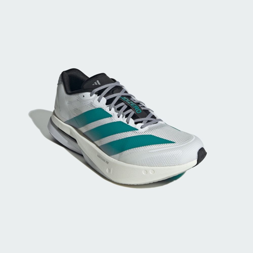 男款 Adidas Adizero Boston 13 M 慢跑鞋 彈力 支撐 緩震 白綠 - JR4791-細節圖2