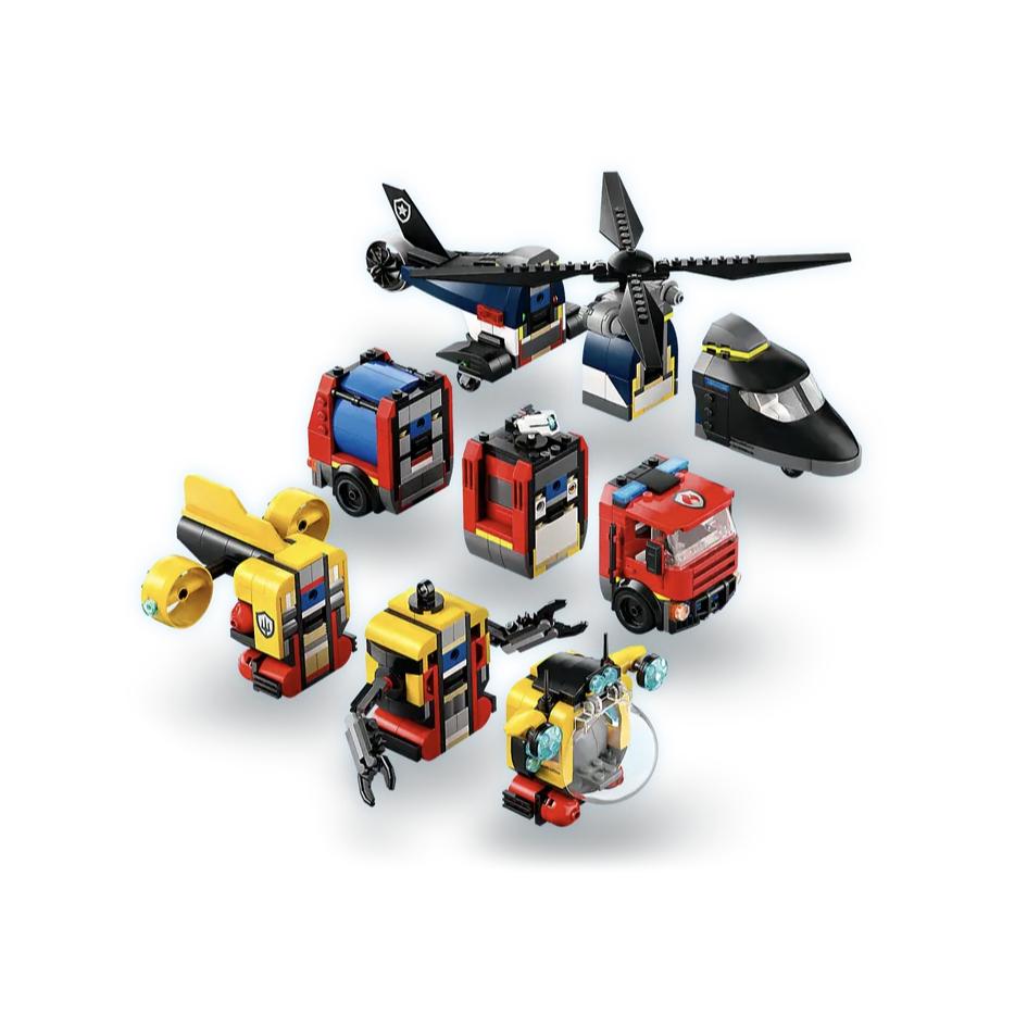 【樂高玩家】LEGO 60462 直升機、消防車和潛水艇套裝-City系列-細節圖3