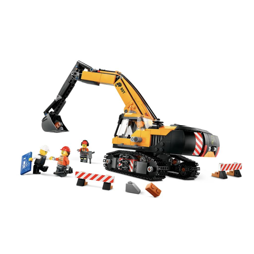 LEGO樂高 60420工程挖掘機 Yellow Construction Excavator【樂高玩家】City系列-細節圖3