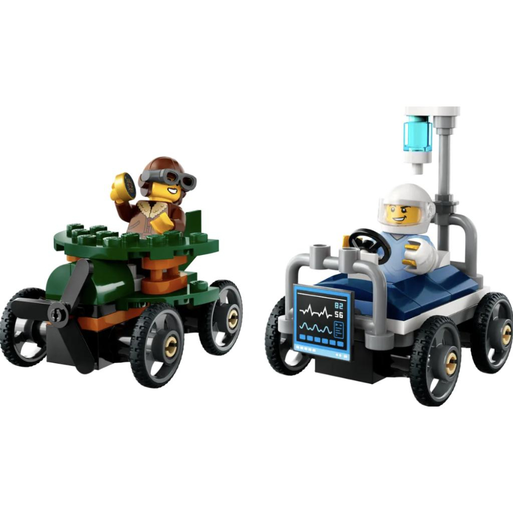 【樂高玩家】LEGO 60459 飛機vs.病床賽車套裝-City系列-細節圖2