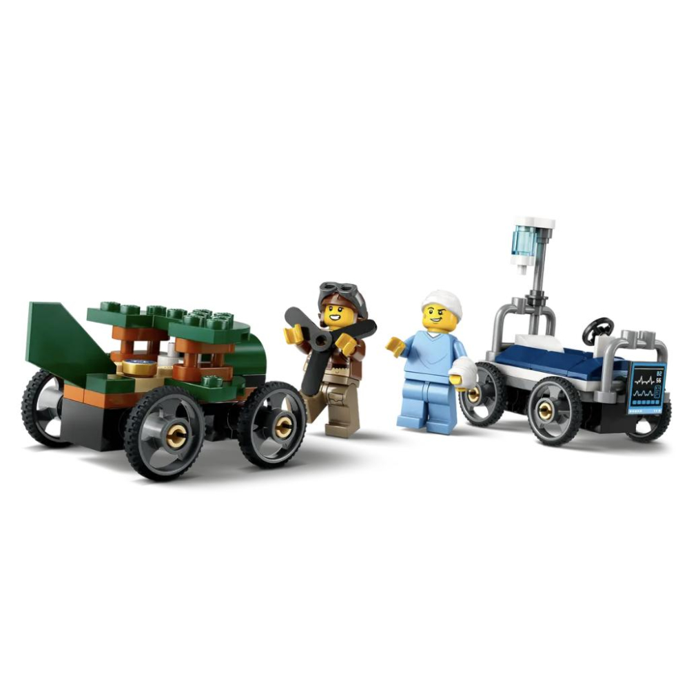 【樂高玩家】LEGO 60459 飛機vs.病床賽車套裝-City系列-細節圖3