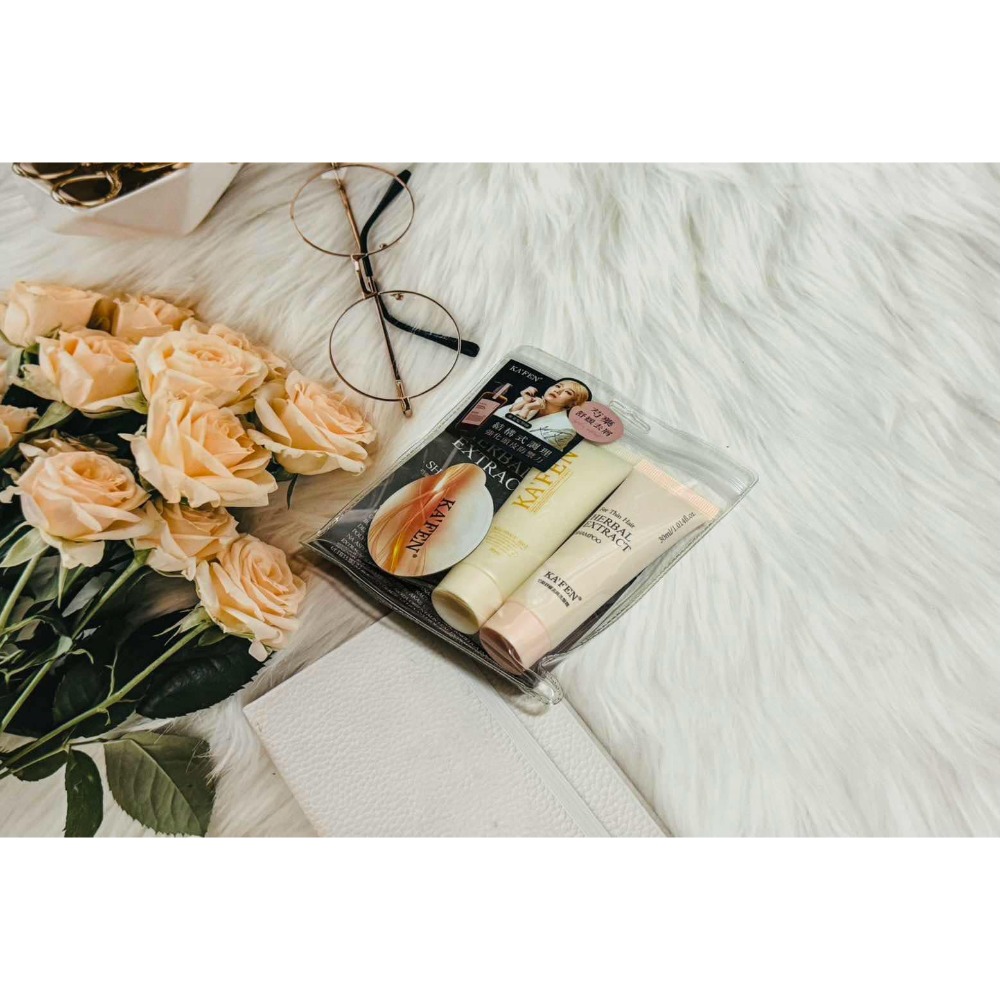 卡氛 KA＇FEN草本系列旅行組 出國 旅遊 露營  艾草蓬鬆控油洗髮精 芍藥舒緩去屑洗髮 精龍膽草豐盈護色洗洗髮精-規格圖6