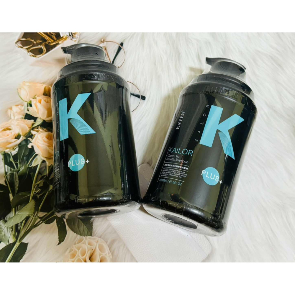 小氣敗家女❤️KA＇FEN 凱樂清爽綠茶沙龍專業洗髮精 PLUS+ 大容量 超值升級版 家庭號 2000ML-細節圖3