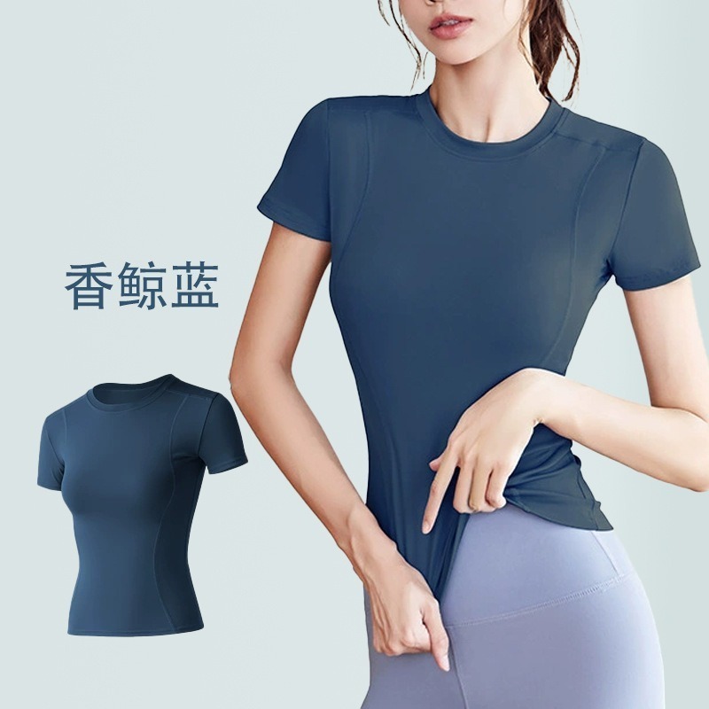 慢活瑜珈衣 YogaLife  瑜珈絲滑感短T 排汗速乾 瑜珈上衣 跑步 騎車 健走 健身 運動百搭-細節圖3