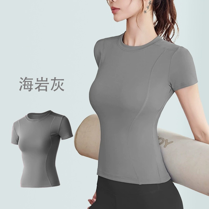 慢活瑜珈衣 YogaLife  瑜珈絲滑感短T 排汗速乾 瑜珈上衣 跑步 騎車 健走 健身 運動百搭-規格圖7