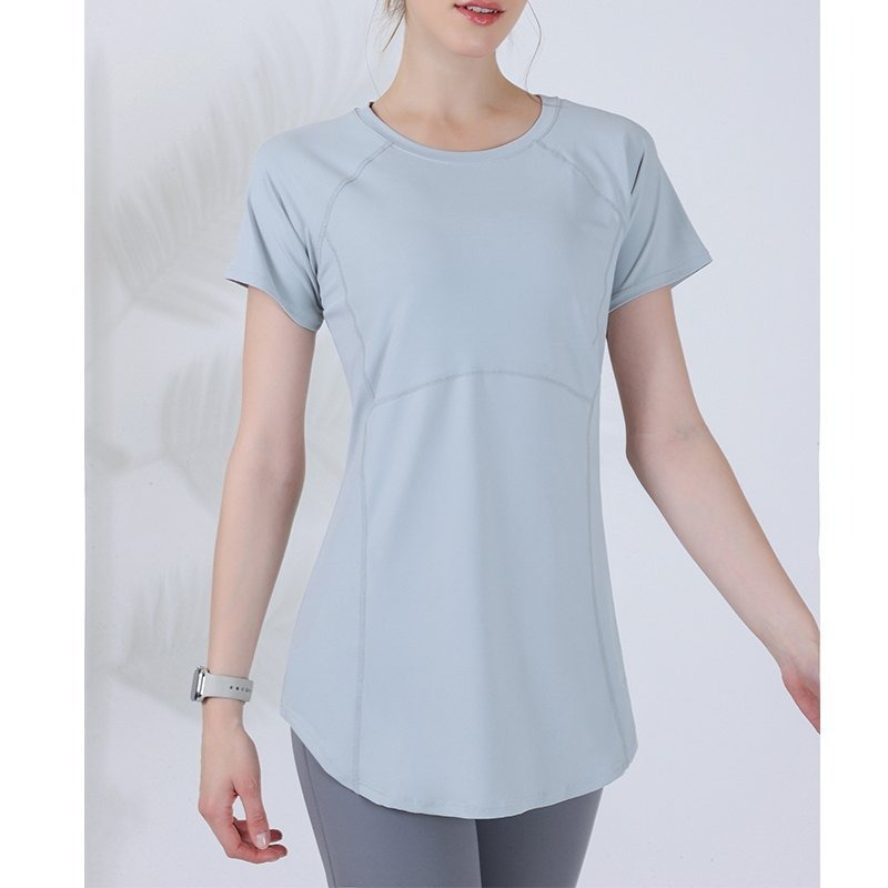 女上衣 中長 遮臀顯瘦 短袖 綿T恤 跑步 運動上衣 健身服 舞蹈衣 夏季瑜珈上衣 慢活瑜珈衣 YogaLife-規格圖4