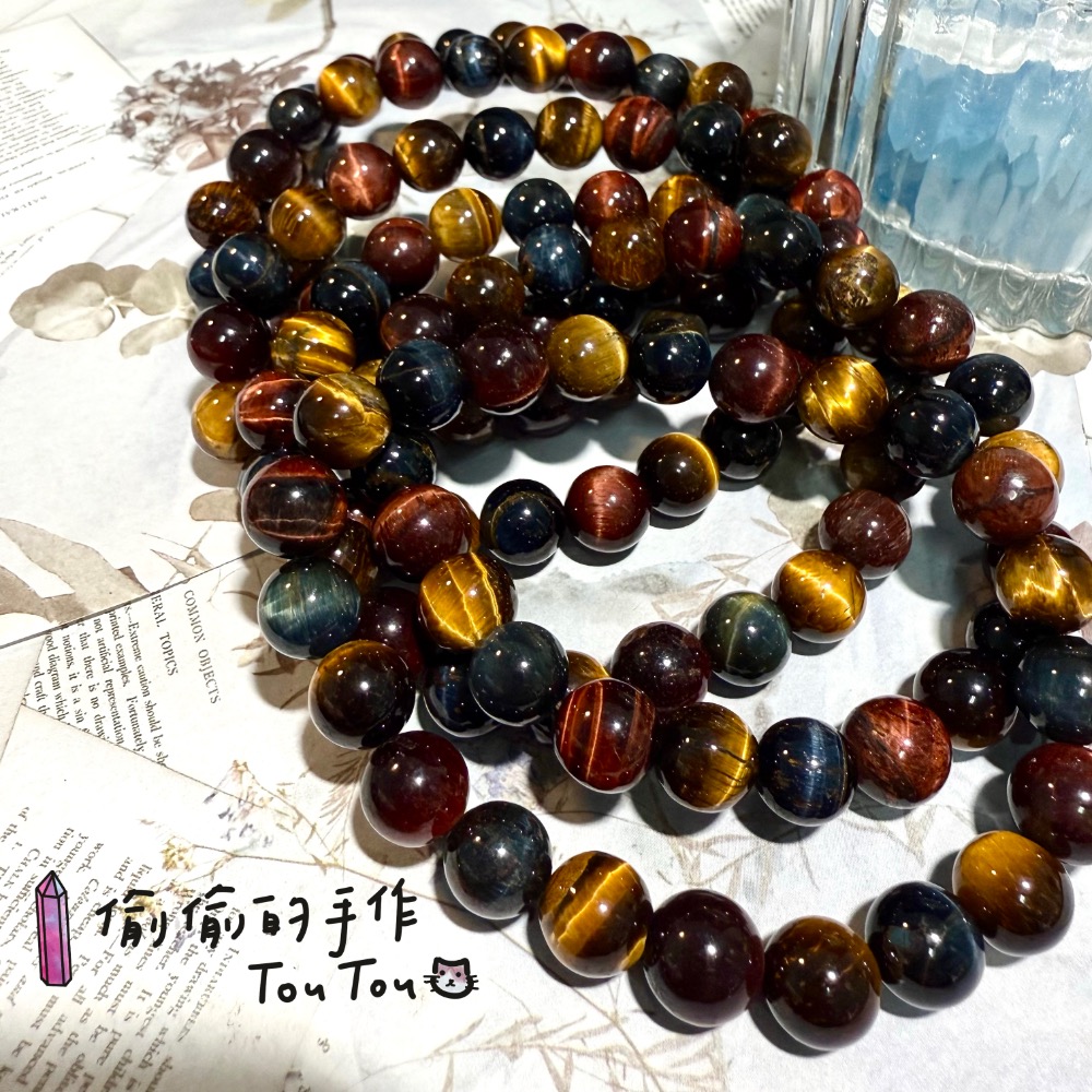 💎偷偷的手作 天然水晶手串 虎眼石 彩虎眼 藍虎眼 黃虎眼 紅虎眼 避邪 勇氣-細節圖3