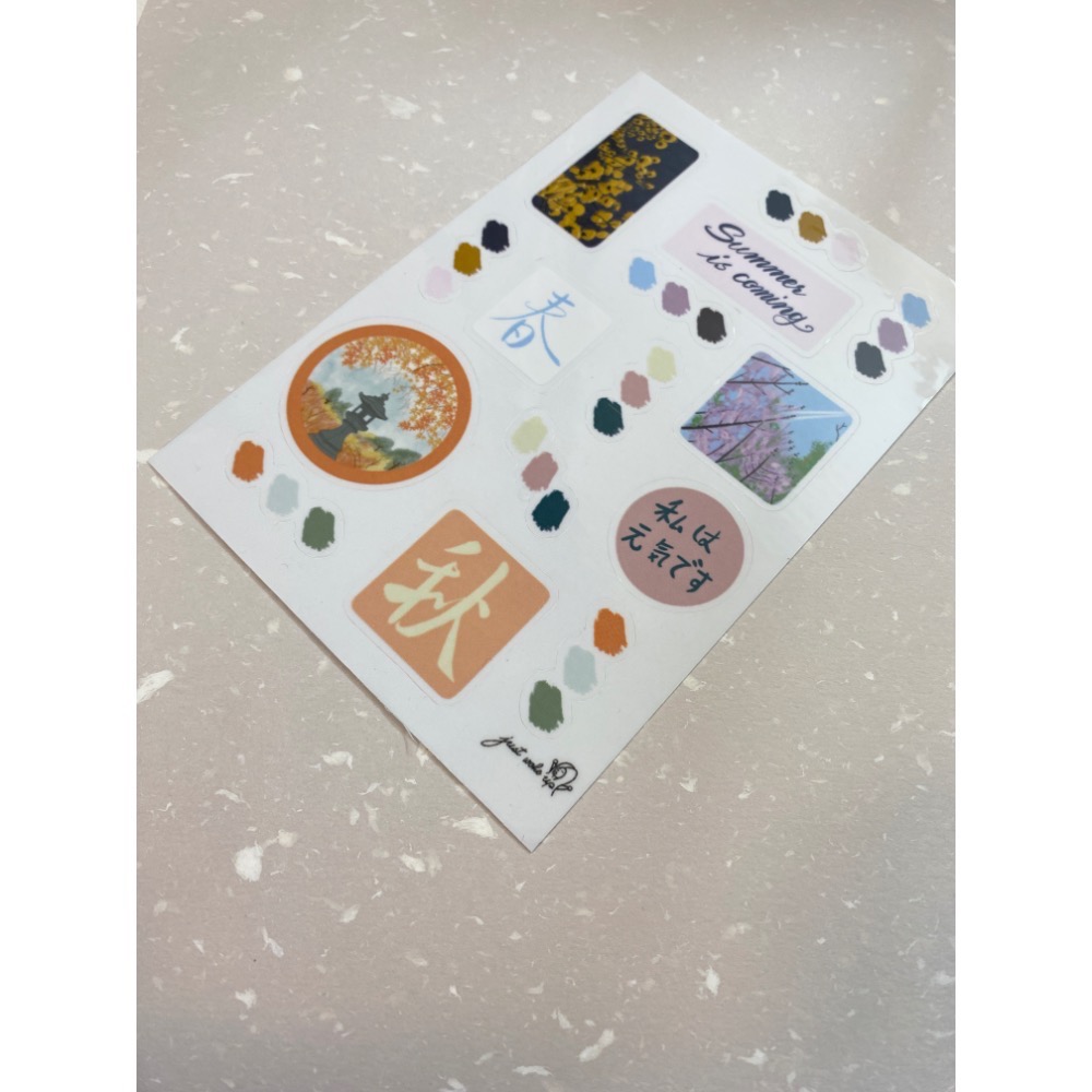 賞花記 透明貼紙-規格圖1