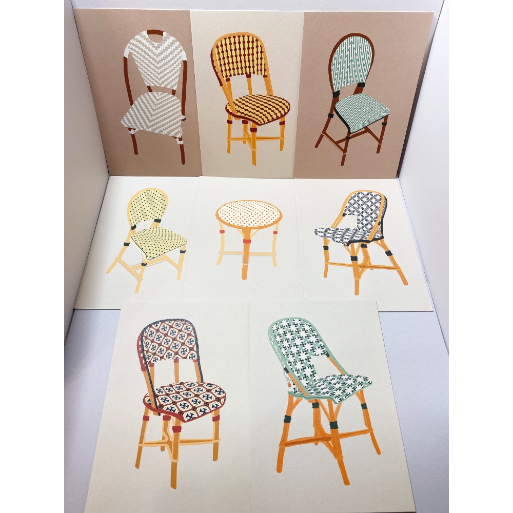巴黎藤椅系列-明信片-規格圖1