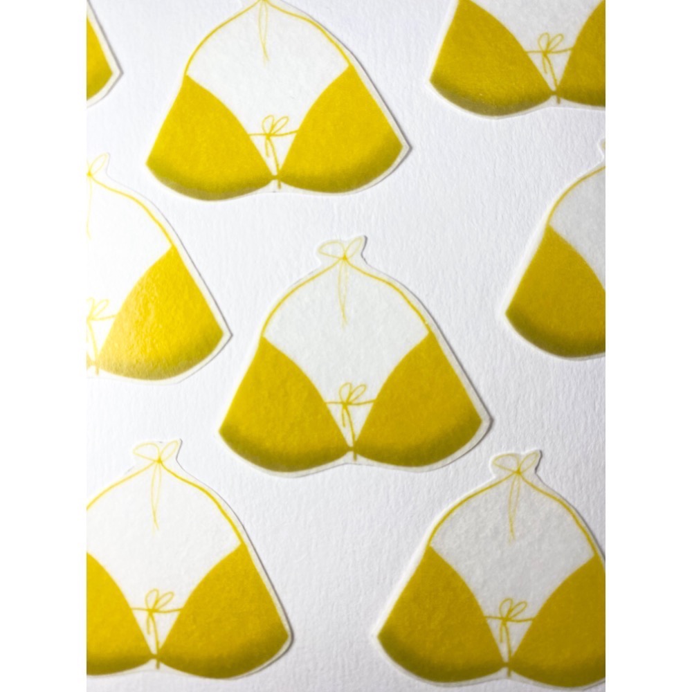 黃色比基尼上衣