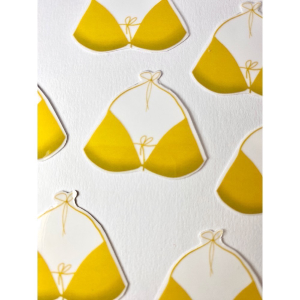 黃色比基尼上衣