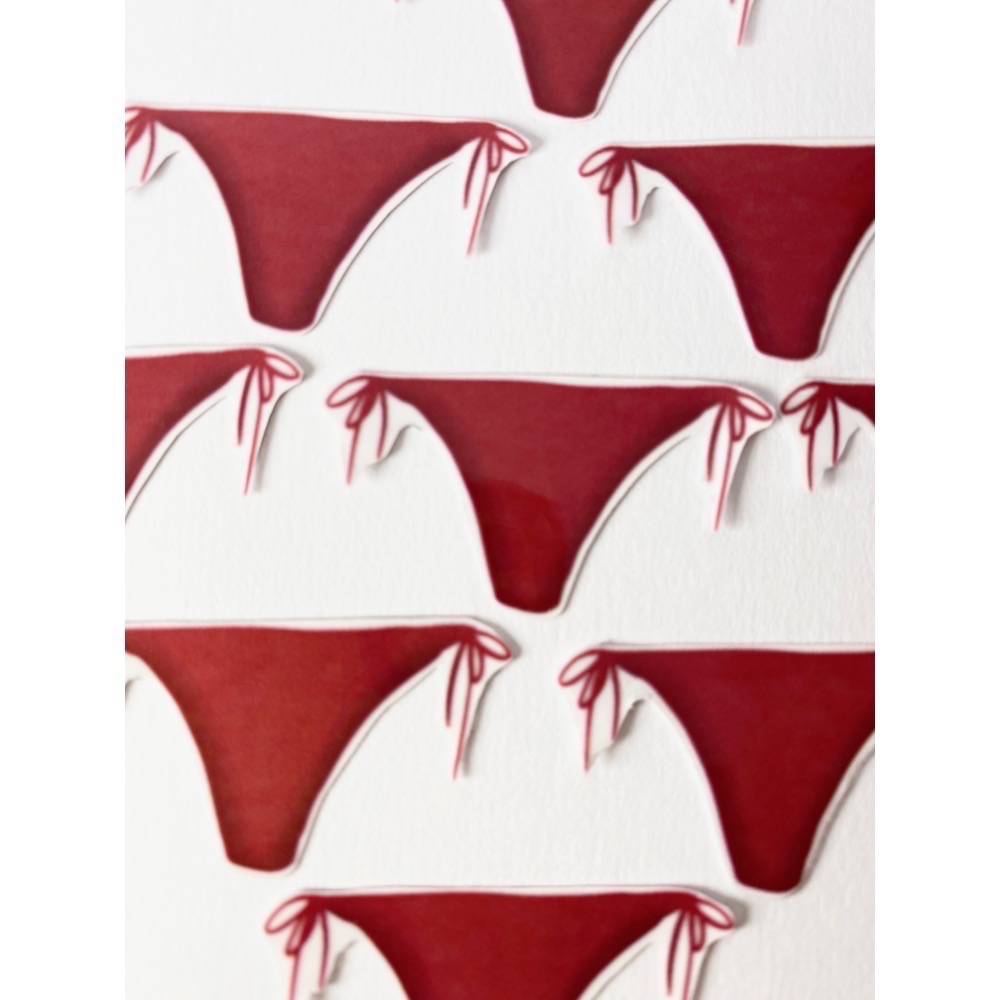 紅色比基尼泳褲