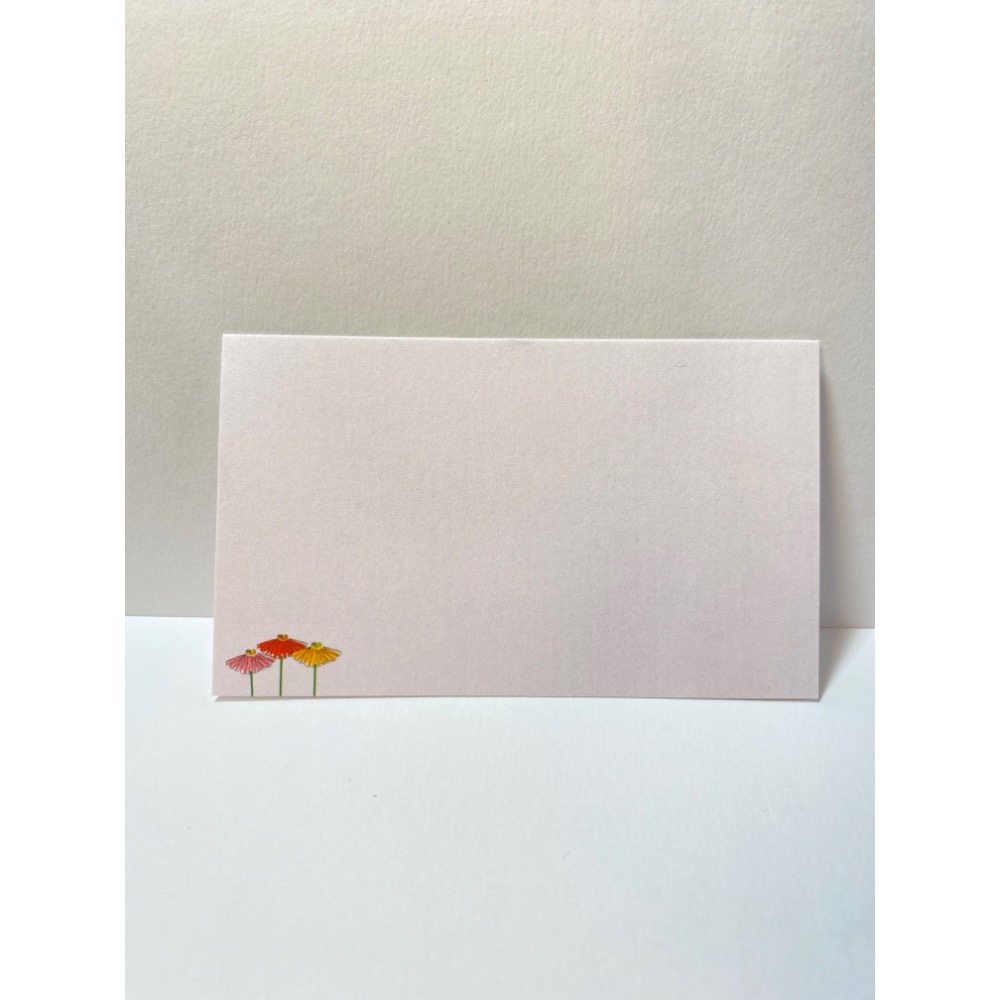 橫式三朵百日草