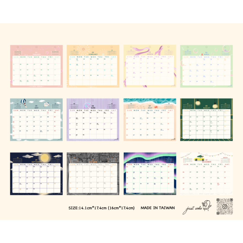 2026年/115年 插畫風格三角桌曆-細節圖11