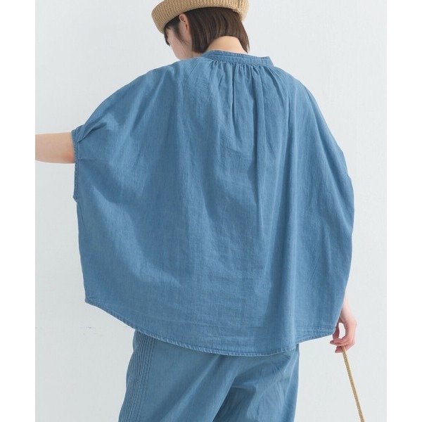 現貨【日本品牌 LUPILIEN】女生衣著 上衣 襯衫 牛仔布料 輕薄柔軟 質感絕佳 耐用度佳 春夏透氣 秋冬內搭-細節圖3