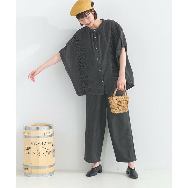 現貨【日本品牌 LUPILIEN】女生衣著 上衣 襯衫 牛仔布料 輕薄柔軟 質感絕佳 耐用度佳 春夏透氣 秋冬內搭-細節圖6