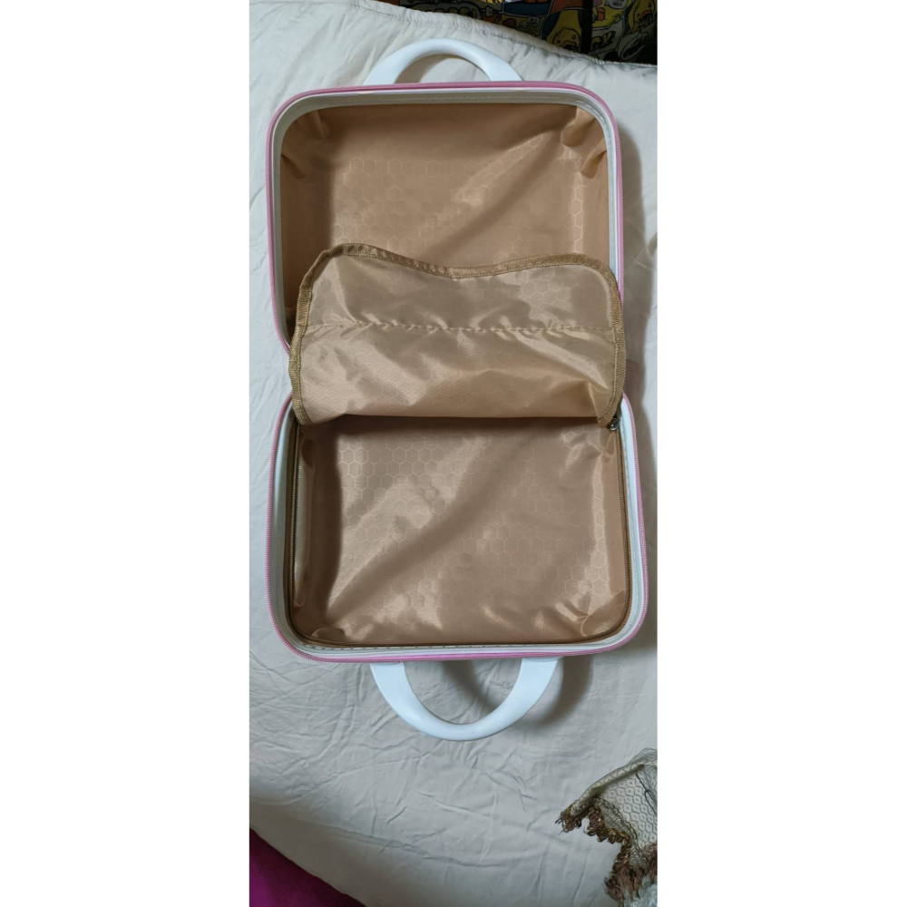 現貨拉拉熊白色手提，粉紅密碼鎖箱-細節圖8