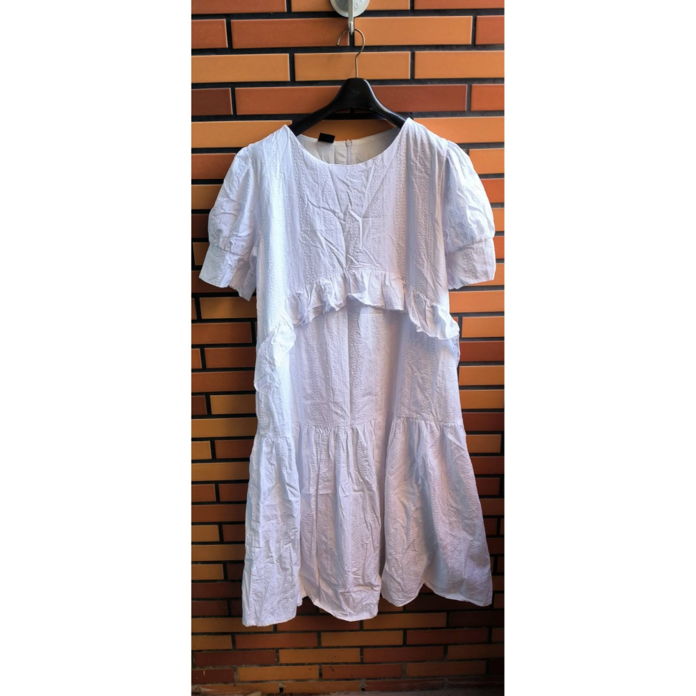 白色連身洋裝連衣裙-細節圖2