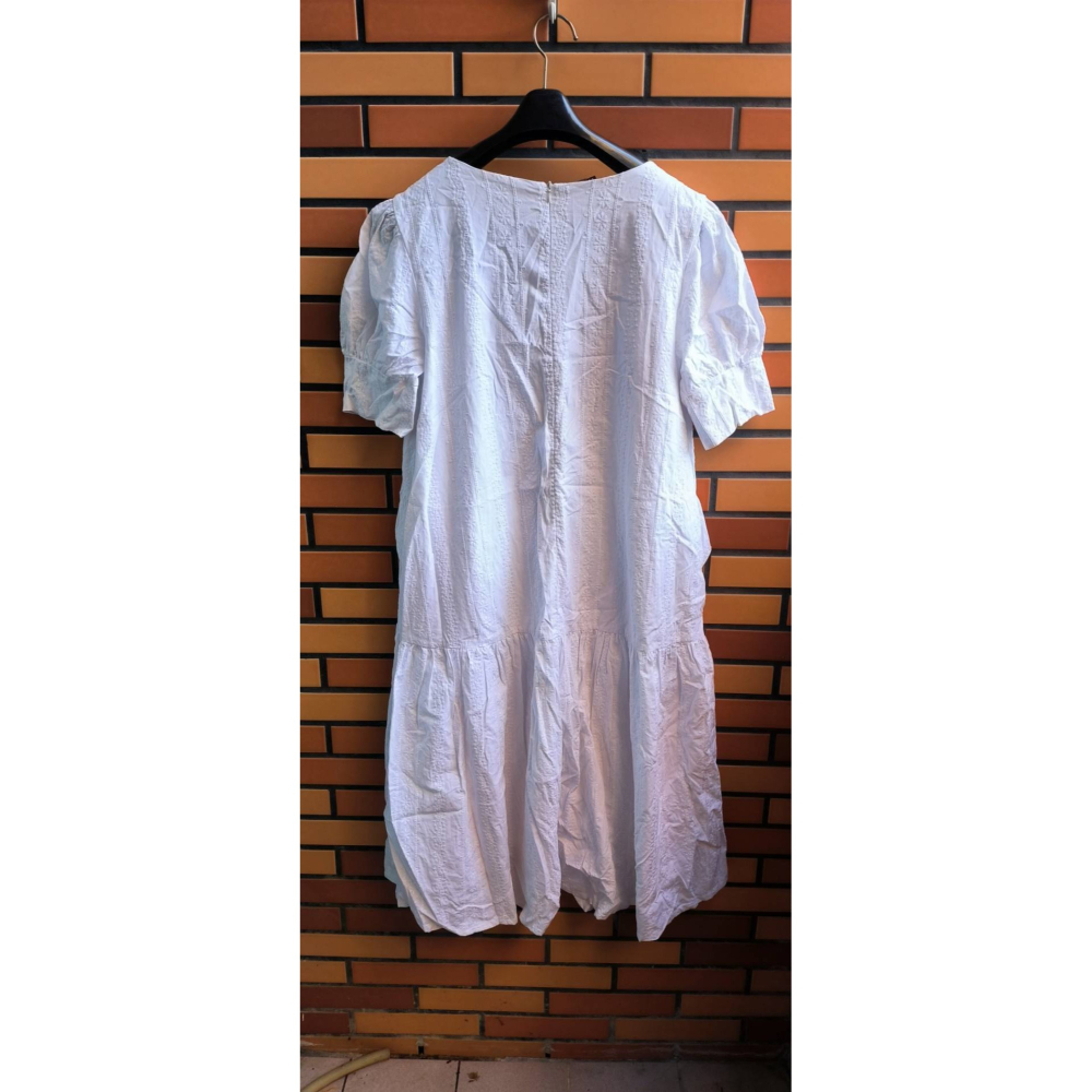 白色連身洋裝連衣裙-細節圖3