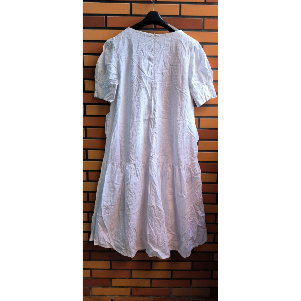 白色連身洋裝連衣裙-細節圖4