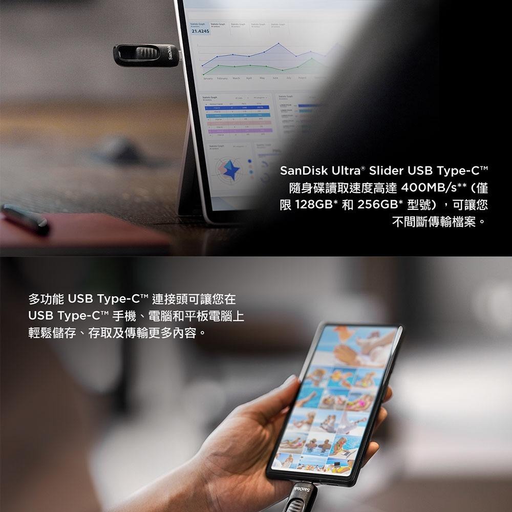 SanDisk Ultra Slide USB Type-C 隨身碟 CZ480 128GB-細節圖4