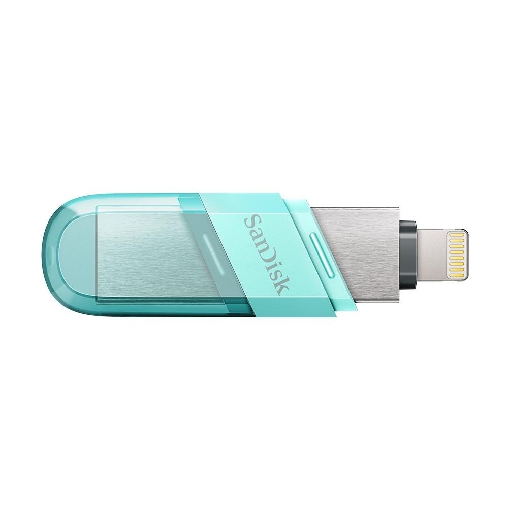 SanDisk iXpand Flip隨身碟 IX90 128GB 薄荷綠(公司貨) iPhone/iPad 適用-細節圖2