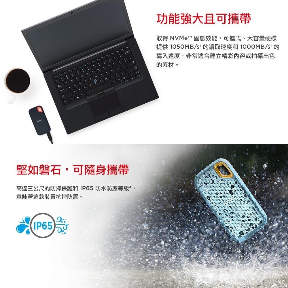 SanDisk E61 Portable SSD 1、2、4TB 2.5吋行動固態硬碟 外接SSD (天藍) 公司貨-細節圖6