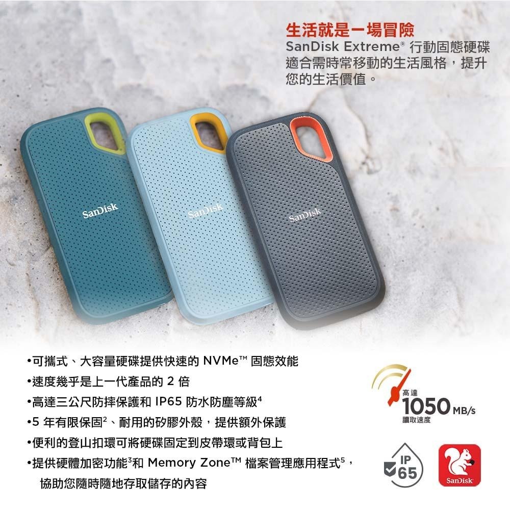 SanDisk E61 Portable SSD 1、2、4TB 2.5吋行動固態硬碟 外接SSD (黑灰) 公司貨-細節圖5