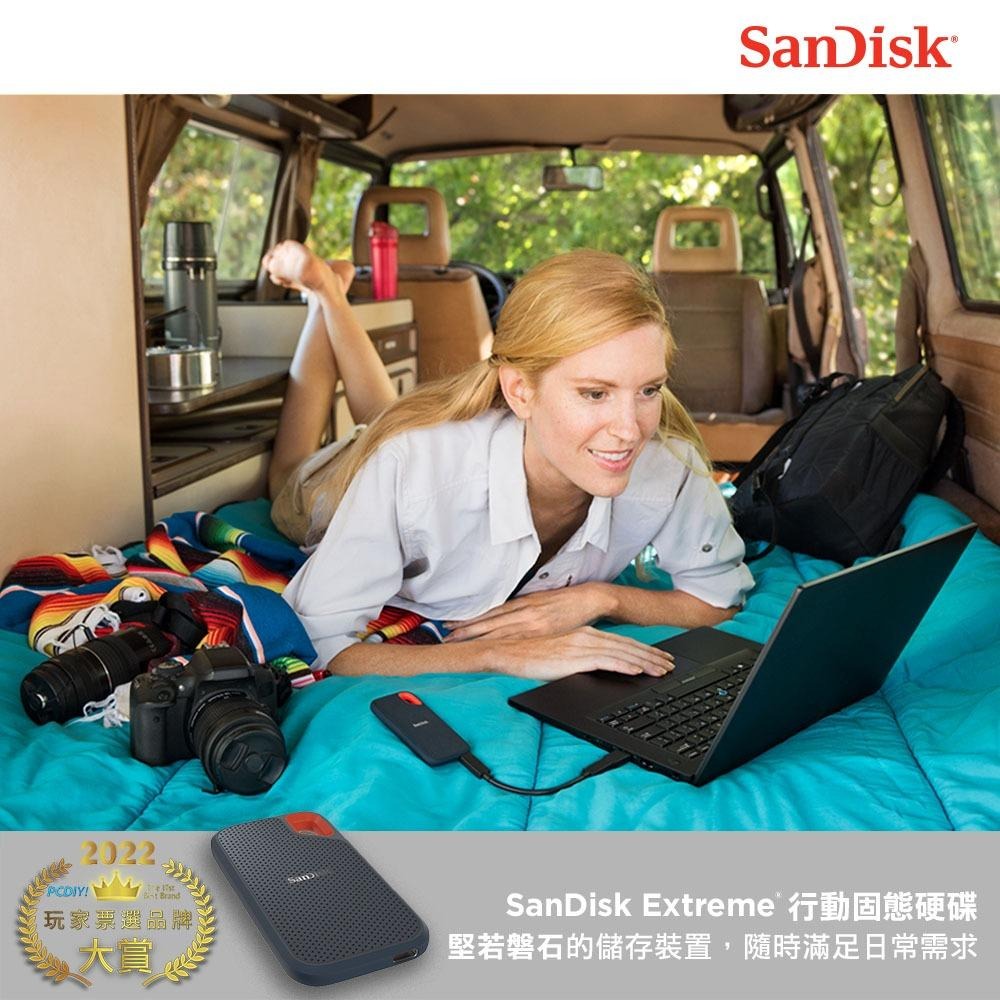 SanDisk E61 Portable SSD 8TB 2.5吋行動固態硬碟 外接SSD (黑灰) 公司貨-細節圖2