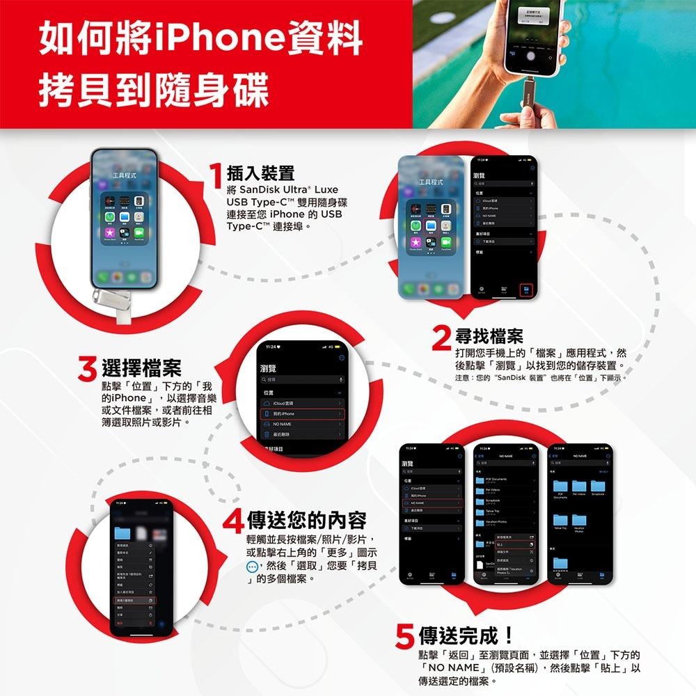 SanDisk Ultra Luxe USB Type-C  雙用隨身碟 DC4 32GB (公司貨)-細節圖7