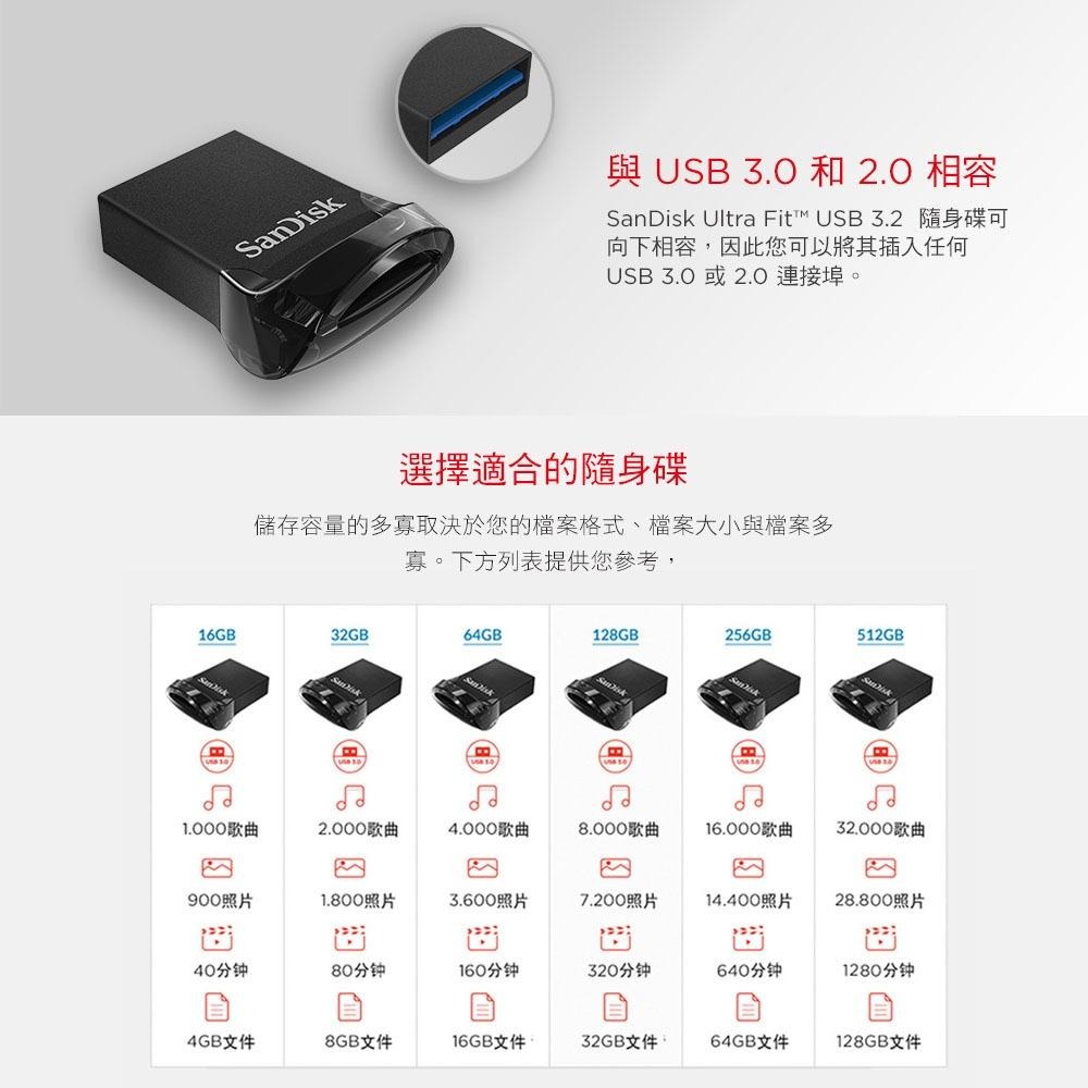 SanDisk Ultra Fit USB 3.2 CZ430 512GB 高速隨身碟 (公司貨)-細節圖5